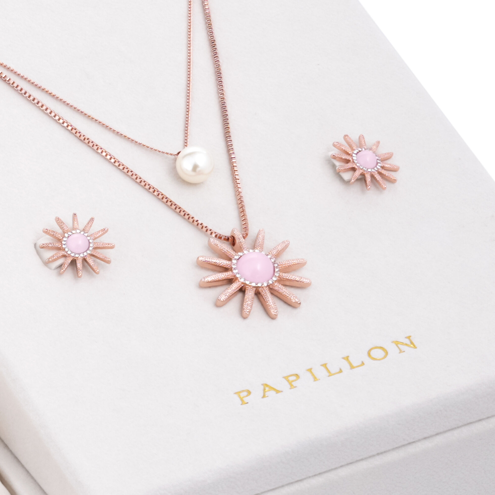 Papillon Accessories Gift Set Rose Gold 6 Pieces