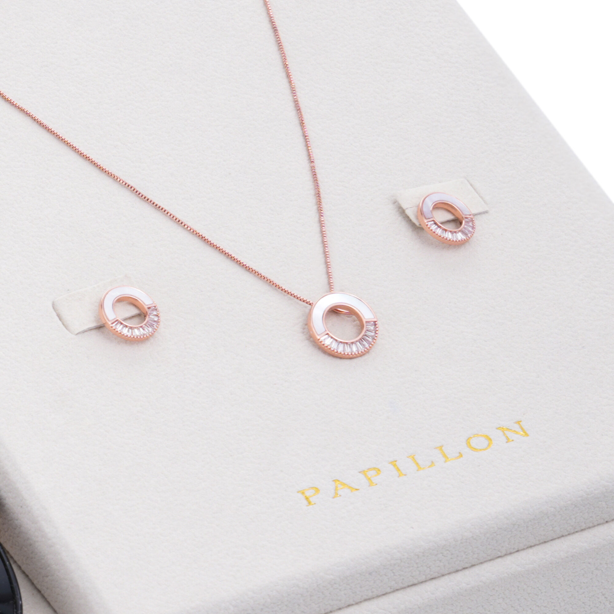 Papillon Accessories Gift Set Rose Gold 6 Pieces