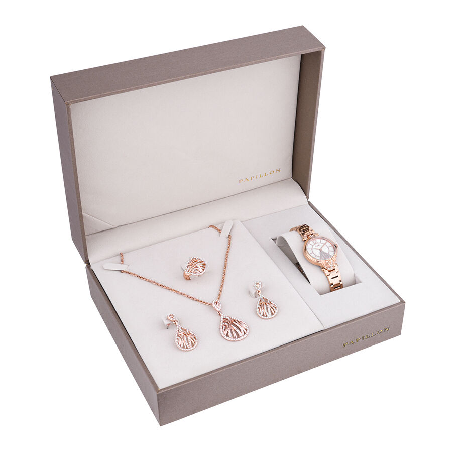 Papillon Accessories Gift Set Rose Gold 4 Pieces