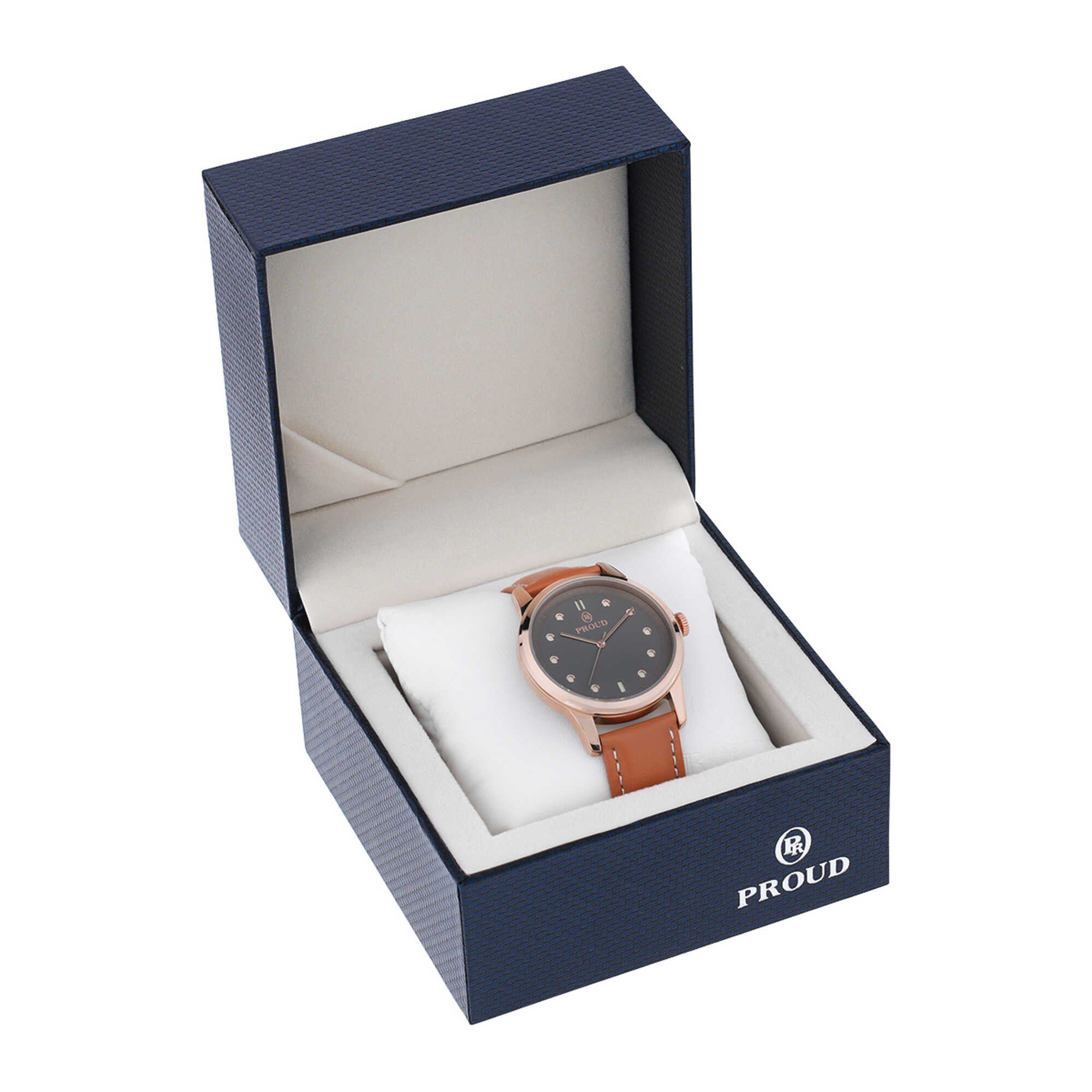 Proud leather silver men&rsquo;s Watch -HZ-PR1702