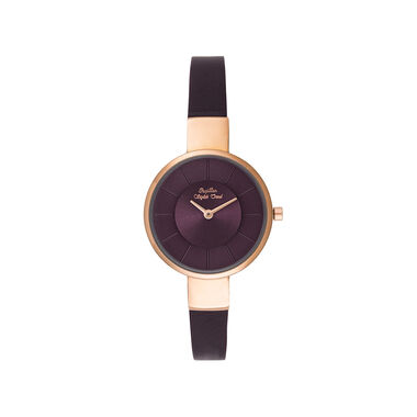 Leather PAPILLON Watch Rose Gold