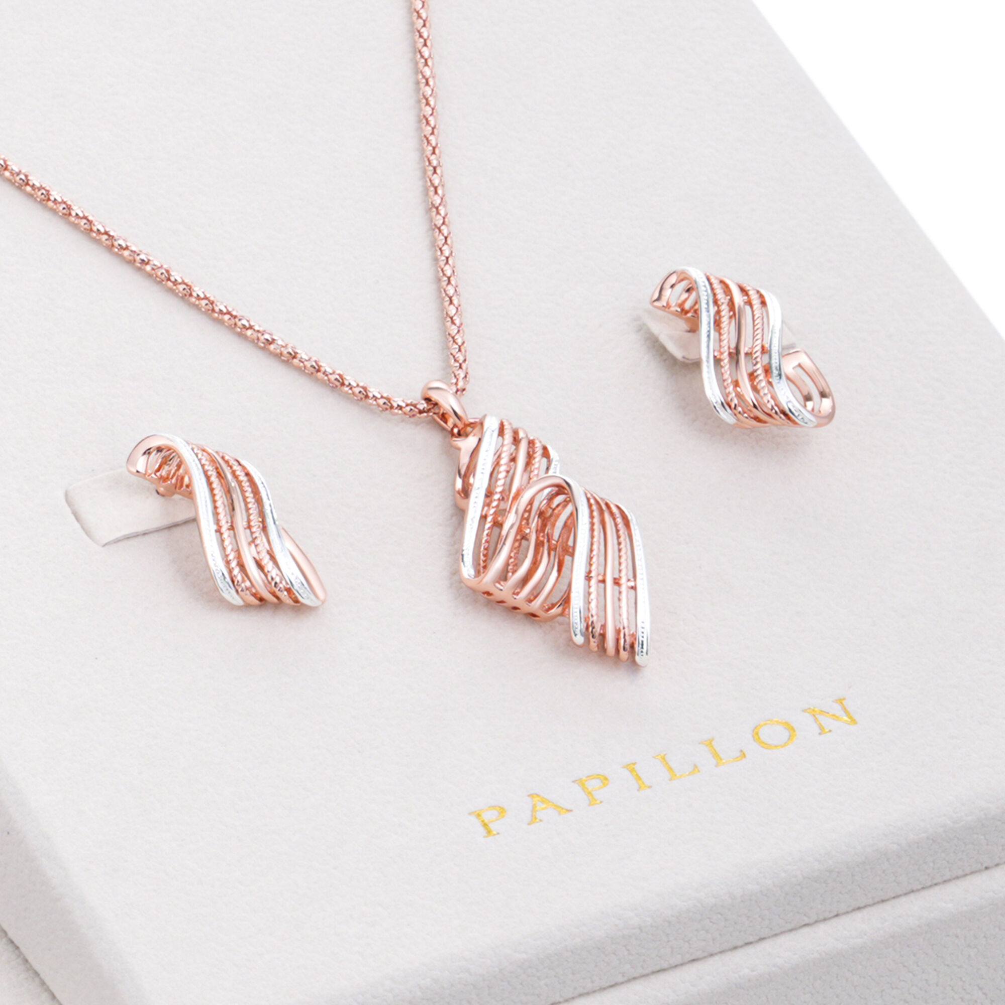 Papillon Accessories Gift Set Rose Gold 6 Pieces