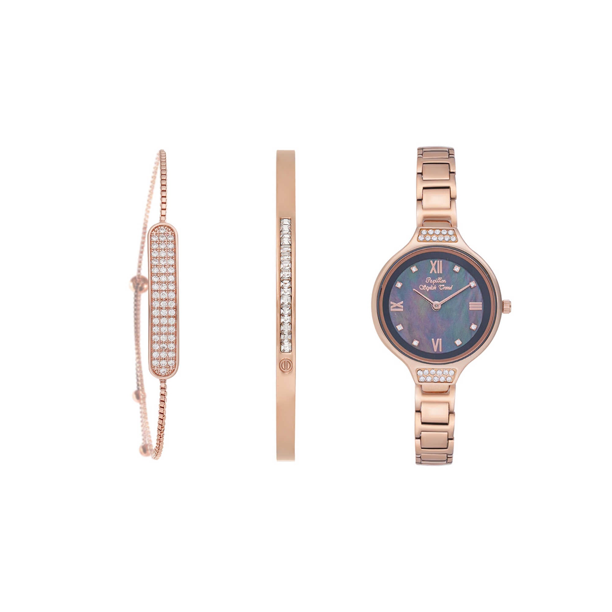 Papillon Accessories Gift Set Rose Gold 3 Pieces