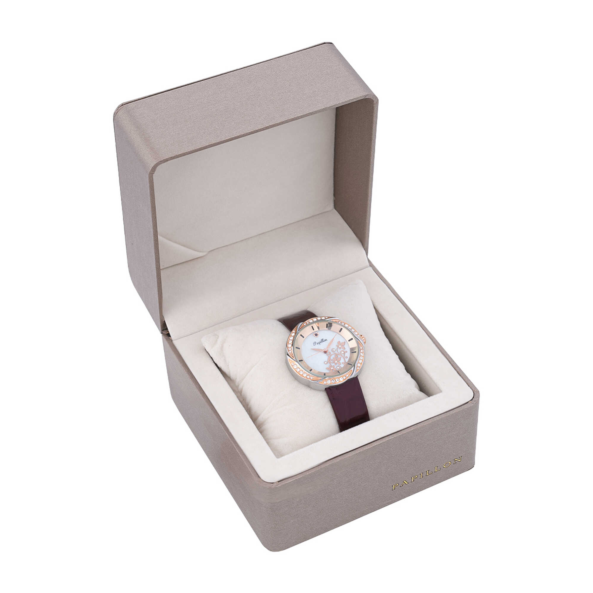 Leather PAPILLON Watch Rose Gold