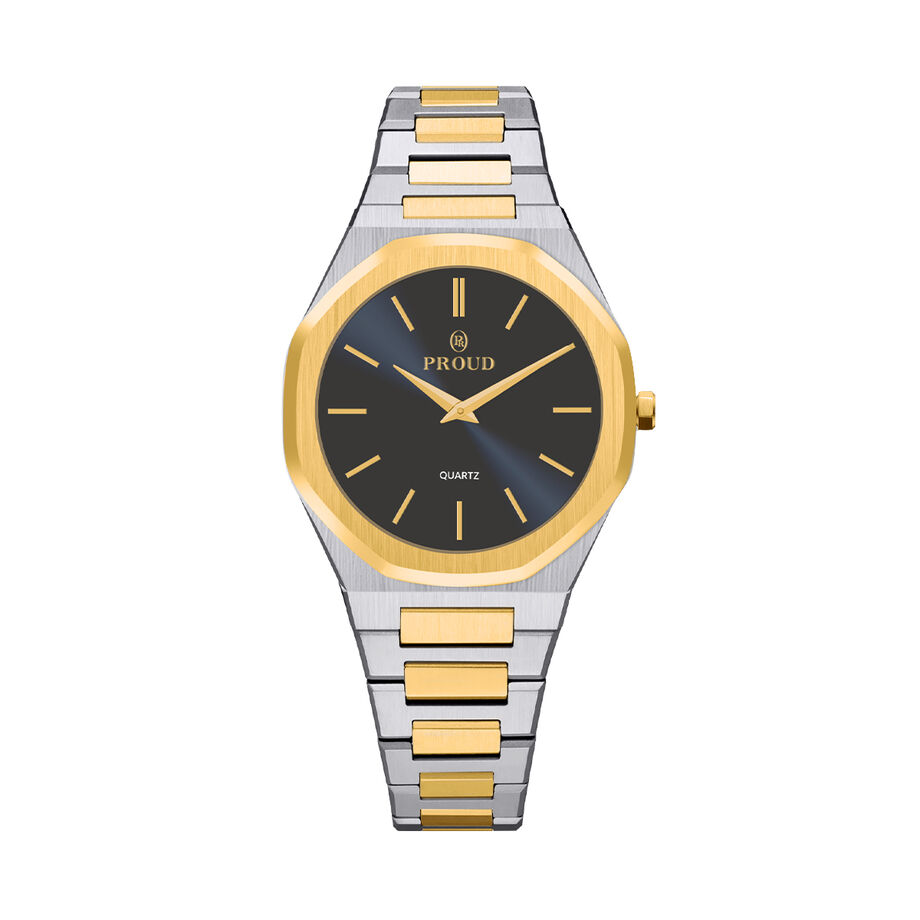 Proud Steel Gold With Silver Men&rsquo;s Watch - SM-21024