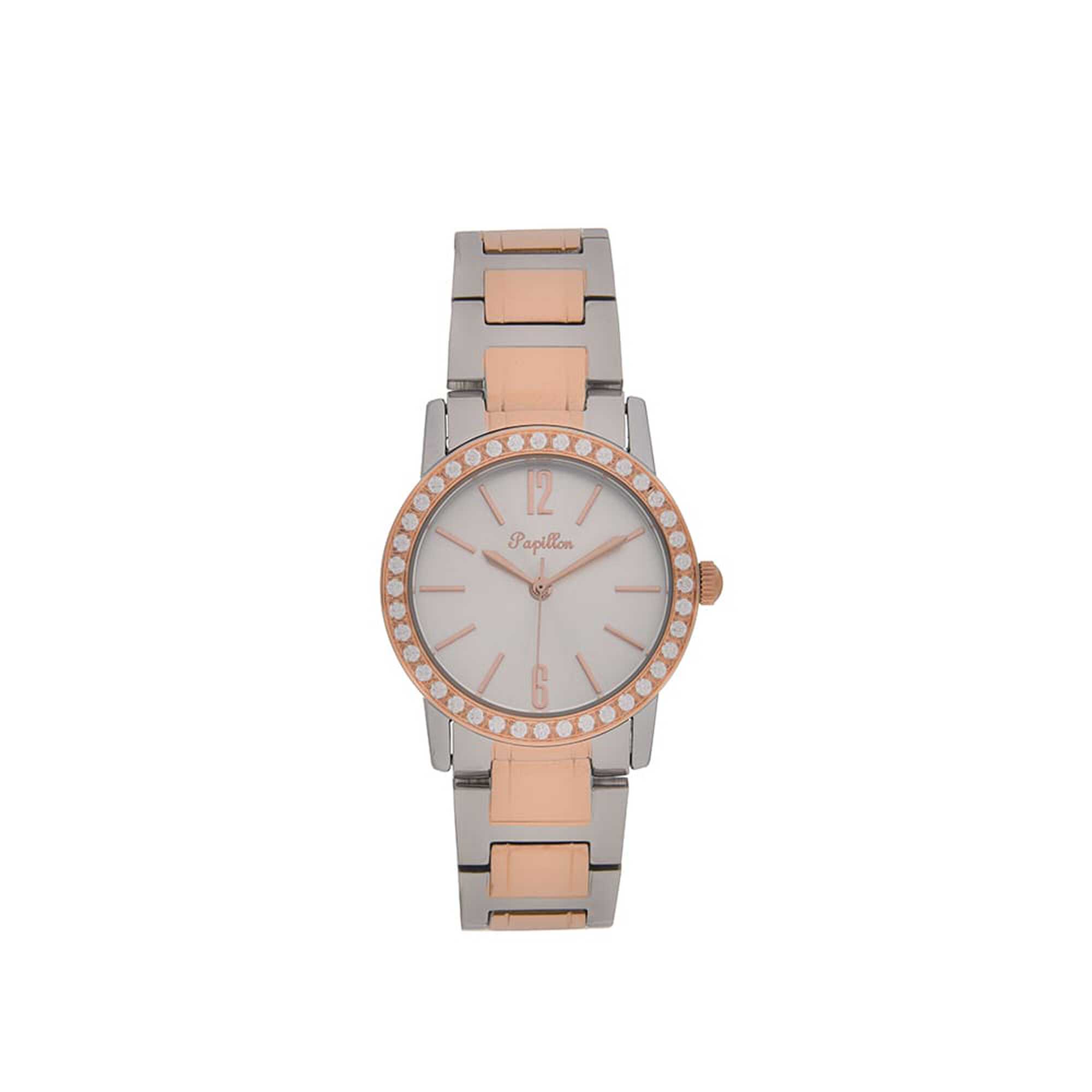 Steel PAPILLON Watch Silver & Rose Gold