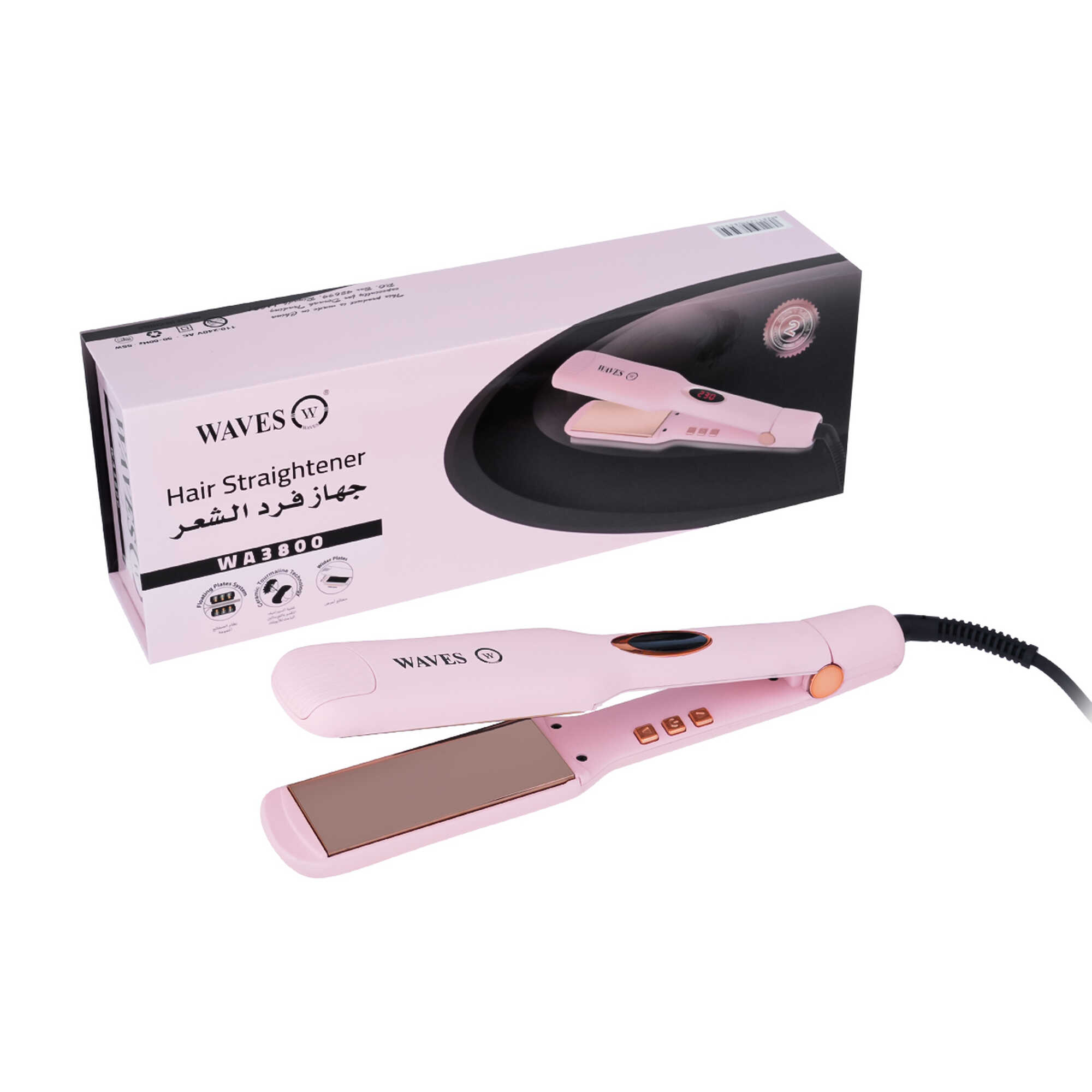 Waves Hair Ceramic WA3800-PINK