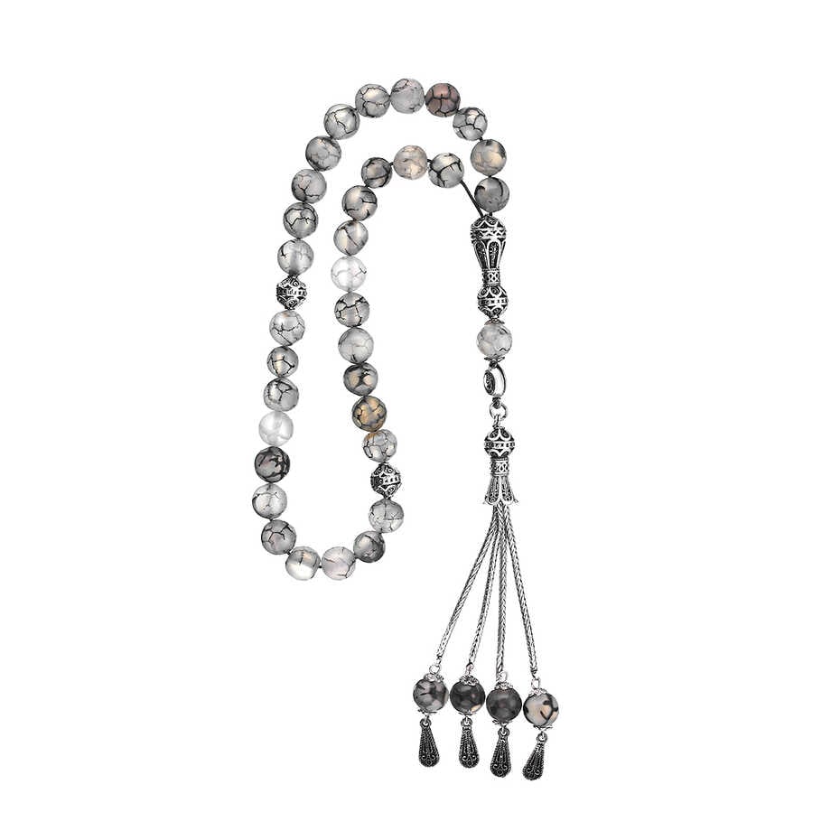 Proud Agate Prayer Beads PB1801148-Y18 with Box