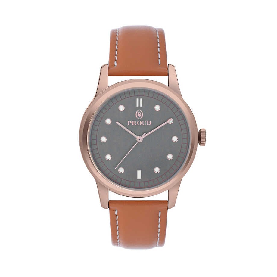 Proud leather silver men&rsquo;s Watch -HZ-PR1702