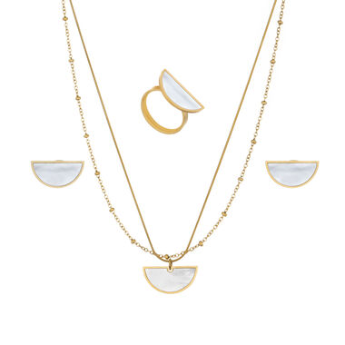 طقم بابيون اكسسوار ذهبى ثلاثي