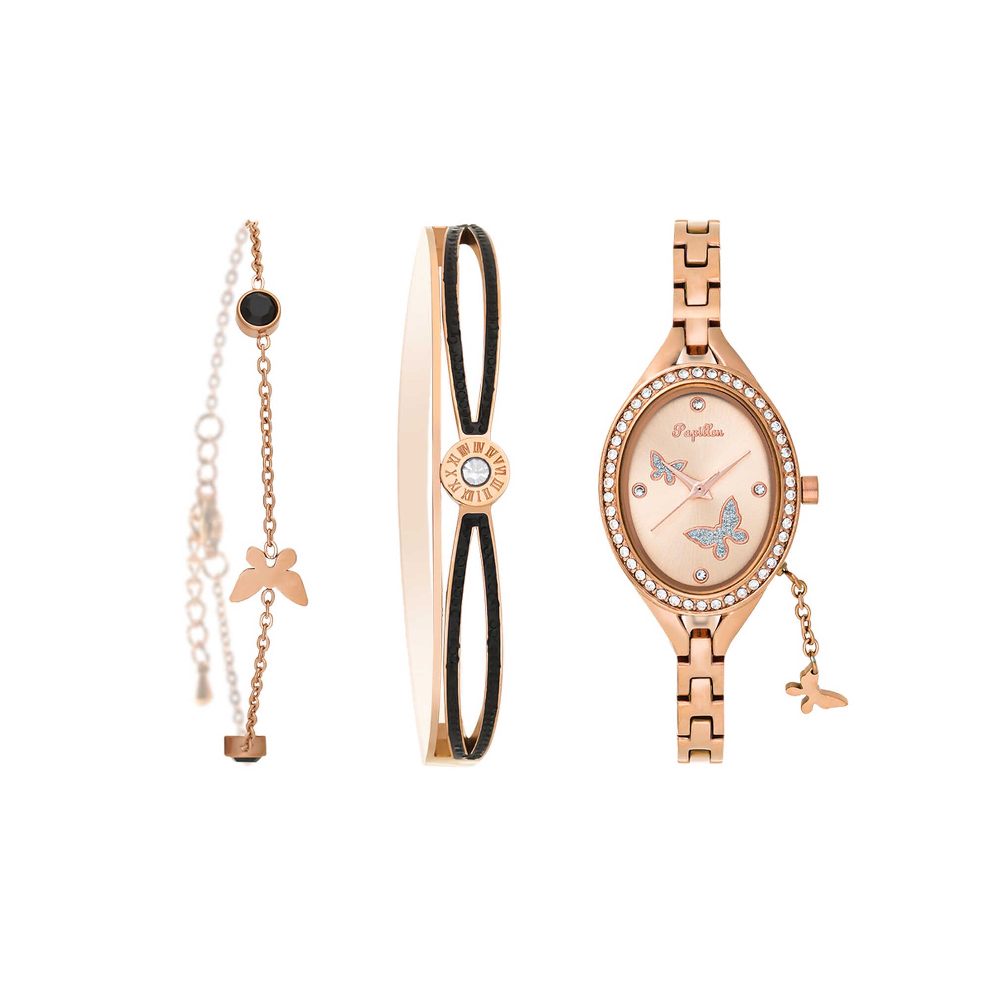 Papillon Accessories Gift Set Rose Gold 3 Pieces