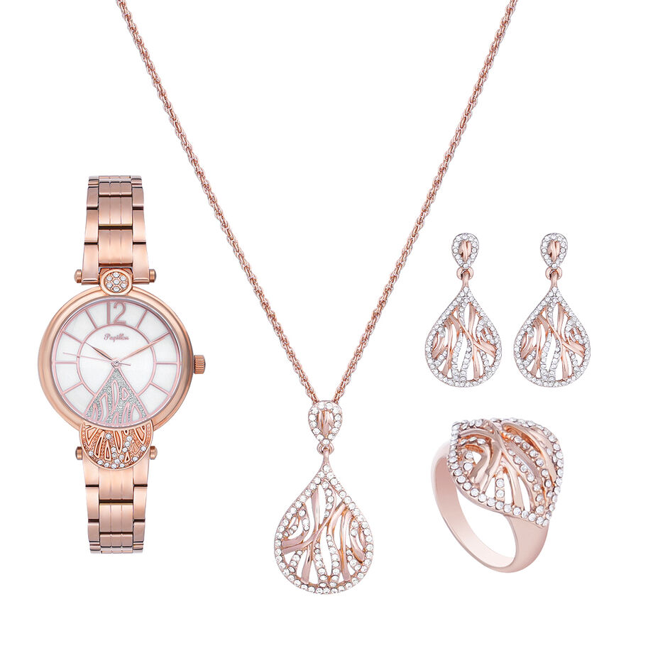 Papillon Accessories Gift Set Rose Gold 4 Pieces