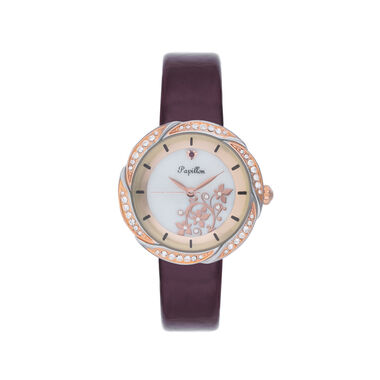 Leather PAPILLON Watch Rose Gold